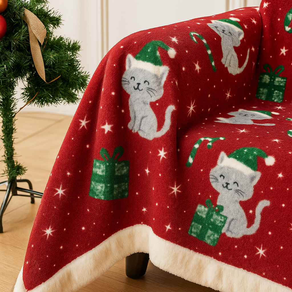 Forro Para Sofá Navideño Premium
