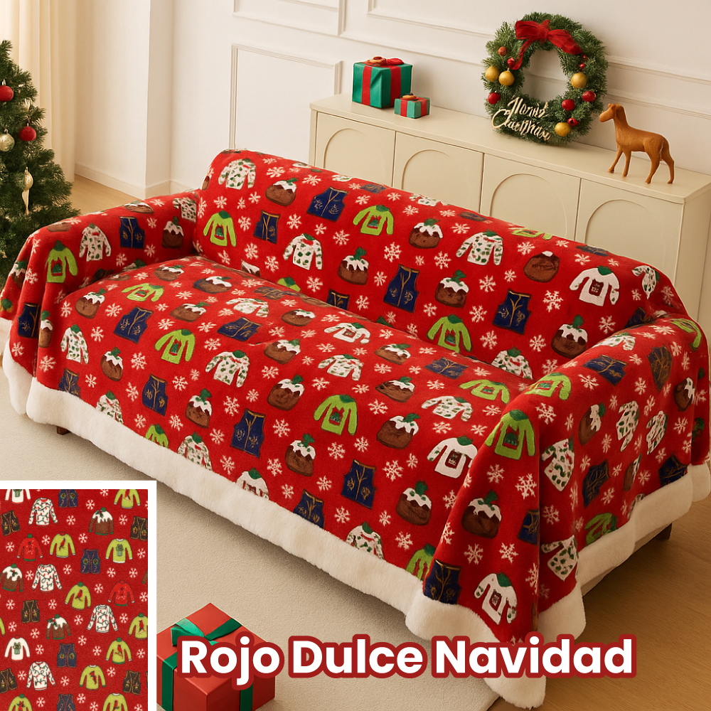 Forro Para Sofá Navideño Premium